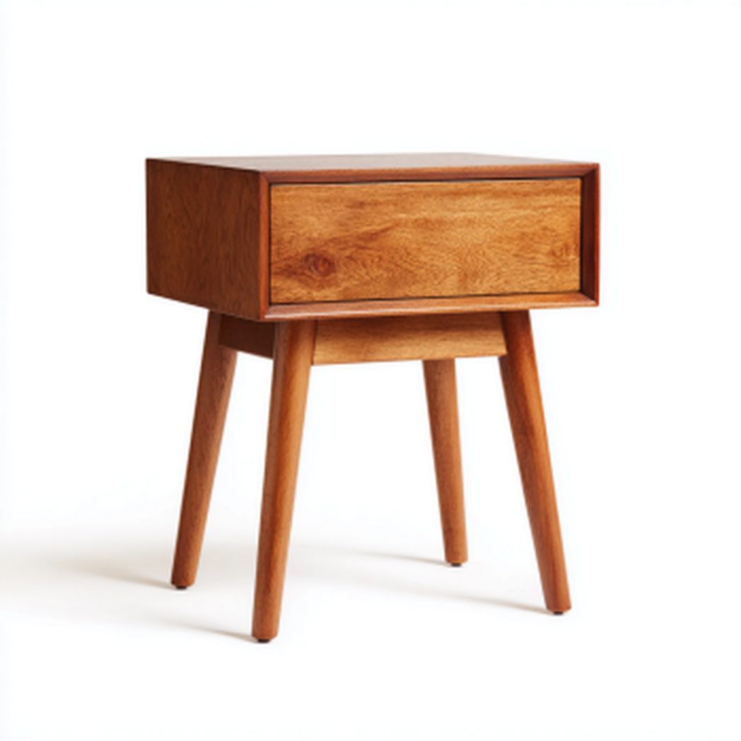 Stolik nocny z drewna dębowego do sypialni - 45 x 30 x 60